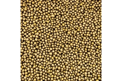 Cukrová posýpka perly zlaté 3-5mm
